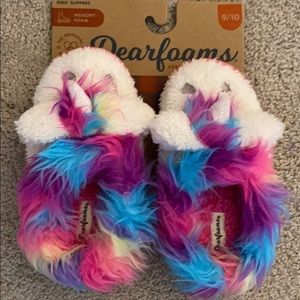 NWT Dearfoams Unicorn Slippers